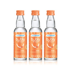 SodaStream bubly Drops Peach three-pack bottles for quick at-home flavoring