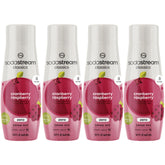 Sodastream Cranberry Raspberry Zero Calorie bottle on kitchen counter for calorie-free refreshment.