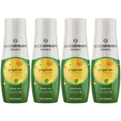 SodaStream Ginger Ale 440ml 4-pack bottle on a kitchen shelf ready to fizz