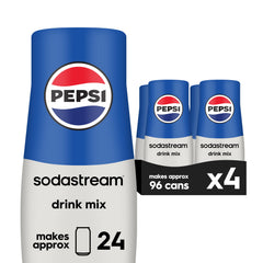 SodaStream Pepsi mix pack of four bottles for home cola customization
