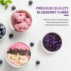 Soeos Blueberry Popping Boba as a colorful dessert topping.
