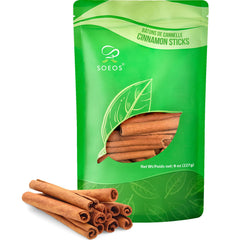 Soeos Cinnamon Sticks 8 oz pack ideal for baking and beverages