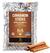 Soeos cinnamon sticks 16oz bag front view for easy pantry access.