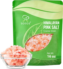 Soeos Coarse Pink Salt bottle for premium finishing touches on dishes