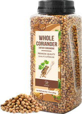 Soeos Coriander Seeds bottle showing premium whole seeds for fresh flavor.