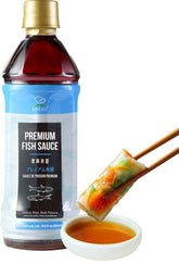 Soeos Fish Sauce bottle on counter, unlocking rich umami for sauces and marinades