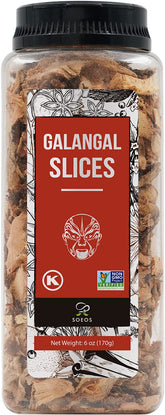 Soeos galangal slices in 6oz packaging deliver rich aroma for soups