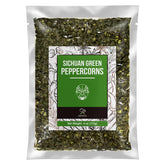 Soeos green peppercorns bottle pour for vibrant aroma and crisp flavor.