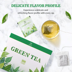 Soeos Green Tea steeping cup releases a soothing aroma.