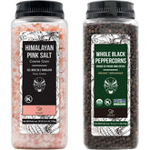 Soeos Himalayan pink salt coarse crystals for gourmet seasoning.