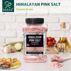 Grinder-ready coarse grains of Soeos Himalayan Pink Salt