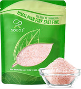 Soeos Himalayan Pink Salt fine grain provides precise seasoning and a subtle mineral boost.