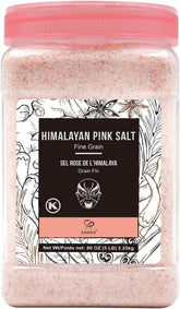 Soeos Himalayan Pink Salt fine-grain 80oz jar enhances everyday cooking with pure mineral flavor.