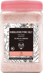 Soeos Himalayan Pink Salt fine-grain 80oz jar enhances everyday cooking with pure mineral flavor.