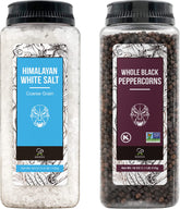 Soeos Himalayan salt 39 oz bottle with crystal salt for easy seasoning.