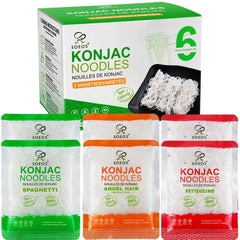 Soeos Konjac Noodles multi-pack box for quick meals