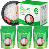 Soeos Konjac Noodles spaghetti bundle, a low-calorie pasta option for keto and paleo meals.