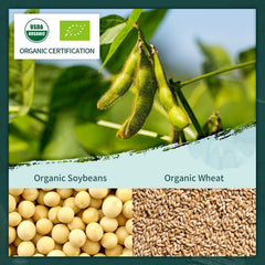 Soeos organic certification label indicates clean, additive-free ingredients.