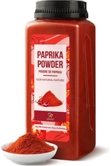 Soeos Paprika Powder jar closeup showing vibrant color for seasoning