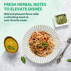 Soeos parsley flakes leaves closeup highlights fresh herbaceous aroma.