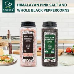 Soeos salt-for-grinder-refill bottle ready for easy refills.