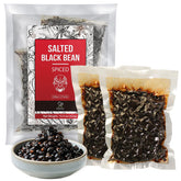 Soeos Salted Black Bean Spiced pack shot highlighting bold umami for stir-fries.