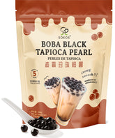 Soeos Tapioca Pearls in milk tea showing chewy texture and color