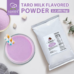 Soeos taro bubble tea with pearls ready to enjoy at home
