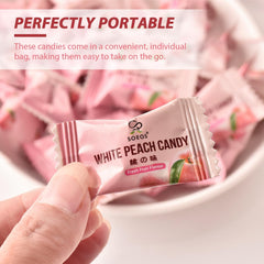 Soeos White Peach Hard Candy ingredients emphasizing peach flavor