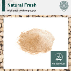 Soeos white pepper powder fine-grain texture for even seasoning in recipes