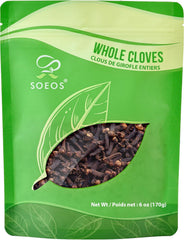 Soeos Whole Cloves 170g jar offers rich aroma for cooking and tea