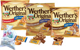 Packaging for Soko Smiles Werther's Original Sugar Free candy, ideal for gifting and desk display.