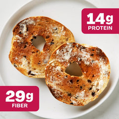 Sola Blu-Berry bagels nutrition panel shows 5g net carbs and 15g protein.