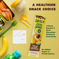 Solely snack pack with banana-chocolate drizzle detail