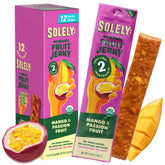 SOLELY Organic Mango Passion Fruit Jerky packaging shows clean ingredients and a convenient single-serving pouch.