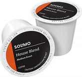 Solimo House Blend coffee pods packaging in a 100-count box for convenient daily brewing.