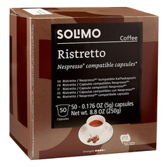 Solimo Ristretto packaging shown with freshness-preserving atmosphere