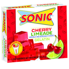 Sonic Gelatin green apple flavor close-up for lunchbox treats