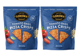 Sonoma Creamery pizza crisps Tomato Basil bite, high protein gluten-free snack for keto-friendly cravings