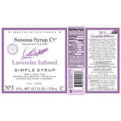 Sonoma Syrup Co Lavender Infused syrup in a coffee latte enhances aroma.