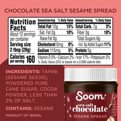 Close-up of fudgy texture in Soom spread for rich desserts.