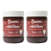Soom dark chocolate sea salt tahini spread 2-pack jar for versatile desserts.
