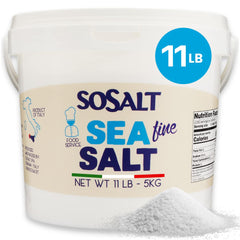 SoSalt Dal Mare Di Trapani 5kg bucket of fine sea salt for professional kitchens.
