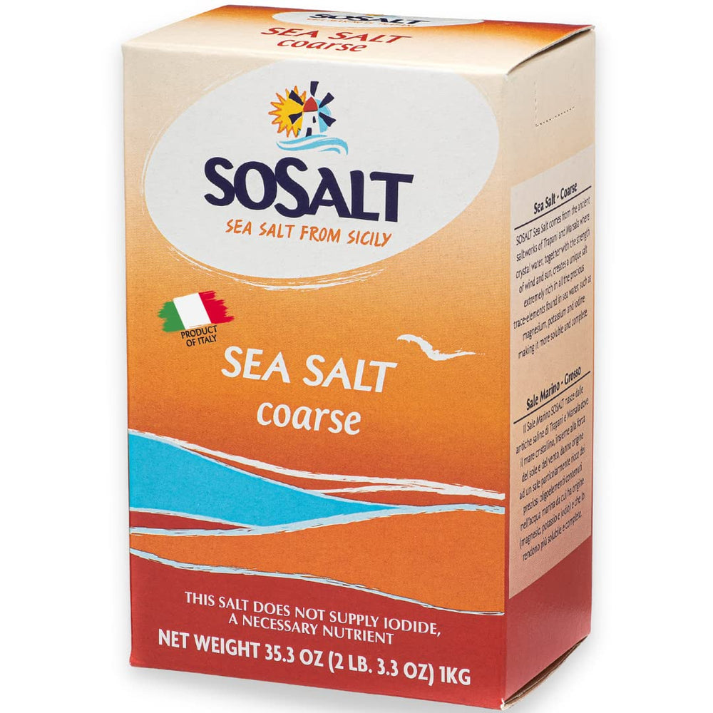 SOSALT Dal Mare di Trapani coarse sea salt bucket for premium seasoning