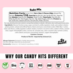 SoSweet Bubs Swedish Gummies big ovals showcased in vibrant colors.
