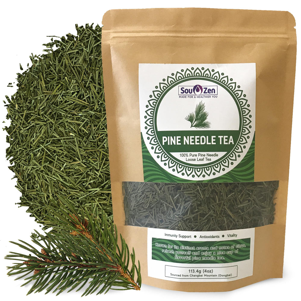 Sou Zen Pine Needle Tea loose leaf with citrus aroma for a refreshing brew