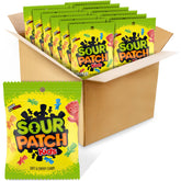 Sour Patch Kids Original front pack shows iconic kid shapes and bright fruit flavors.