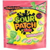 Sour Patch Kids Watermelon candy bag front, ideal for sharing at parties.