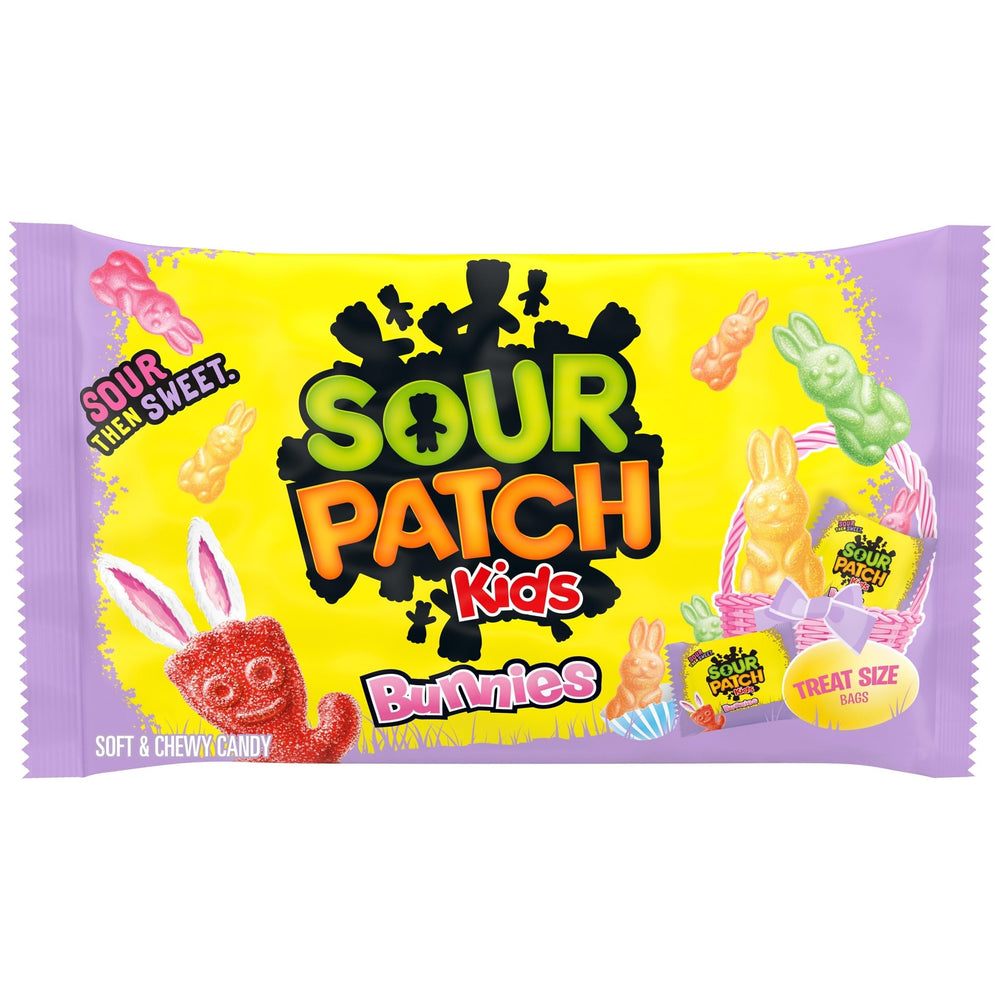 Sour Patch Kids Bunnies Easter candy bag — tangy flavors for Easter baskets.