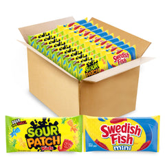 Sour Patch Kids mini snack pack bags showcase playful shapes for on-the-go sour-sweet snacking
